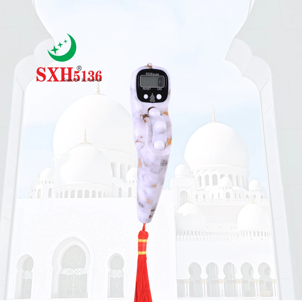 SXH5136 Factory Wholesale Electronics Digital Tally Counter With Beep Sound LED Light Prayer Digital Tasbeeh Beads Rosary