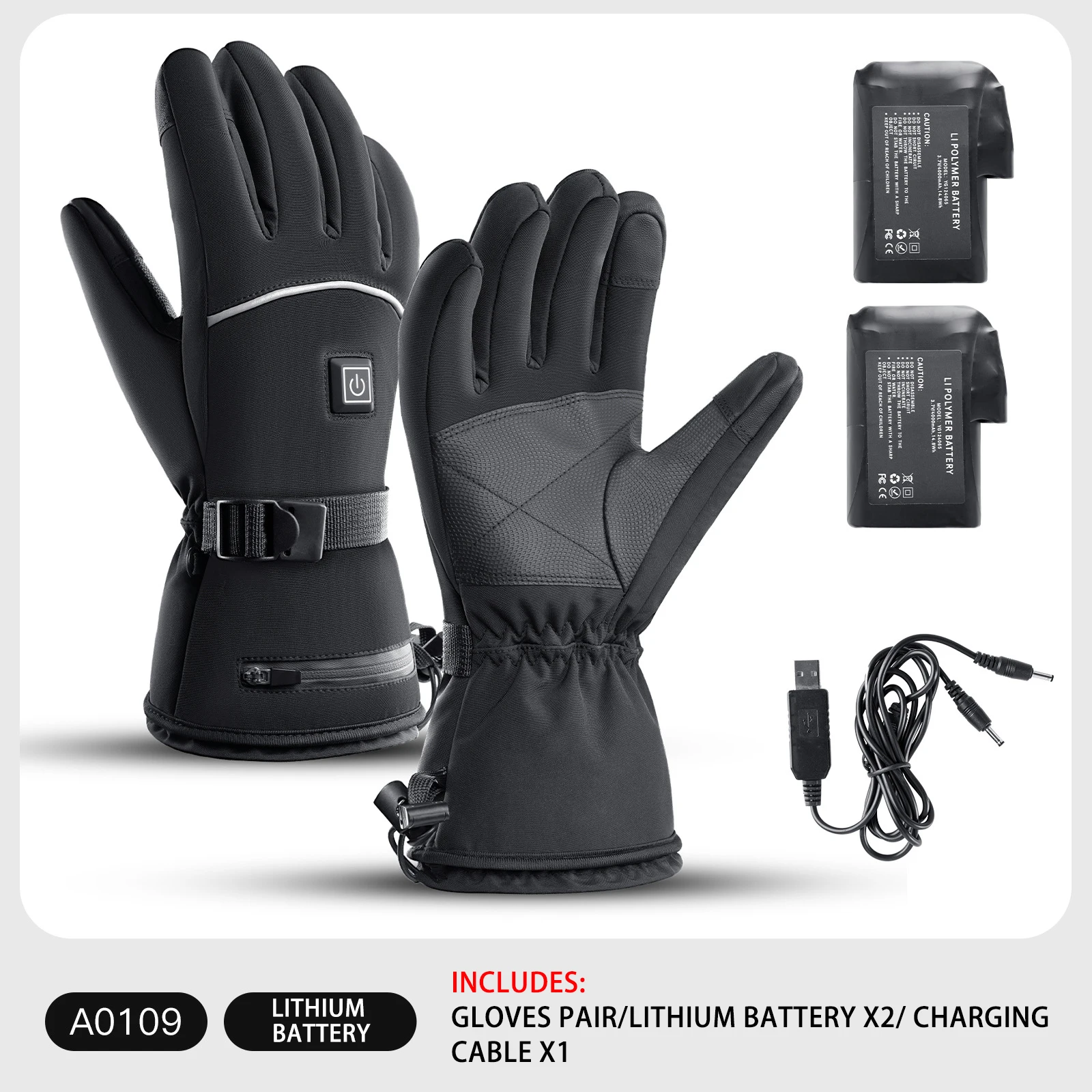Windproof waterproof heating gloves electric heated gloves For Men Women