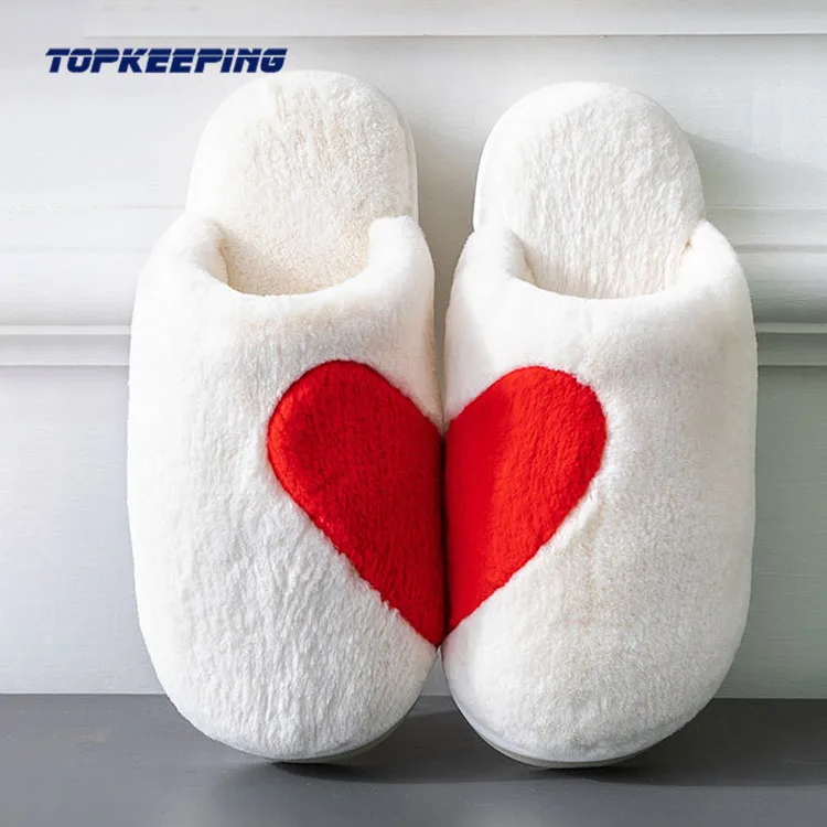 
1D0035 Design House Home Shoes Woman Indoor Winter Fluffy Slipper 