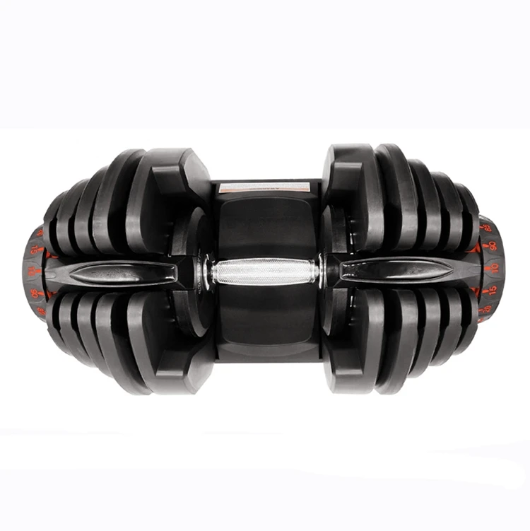 
40kg 90lb Adjustable Dumbbell Set 1pcs 1Carton Steel Plate Covered Nylon Plastic 