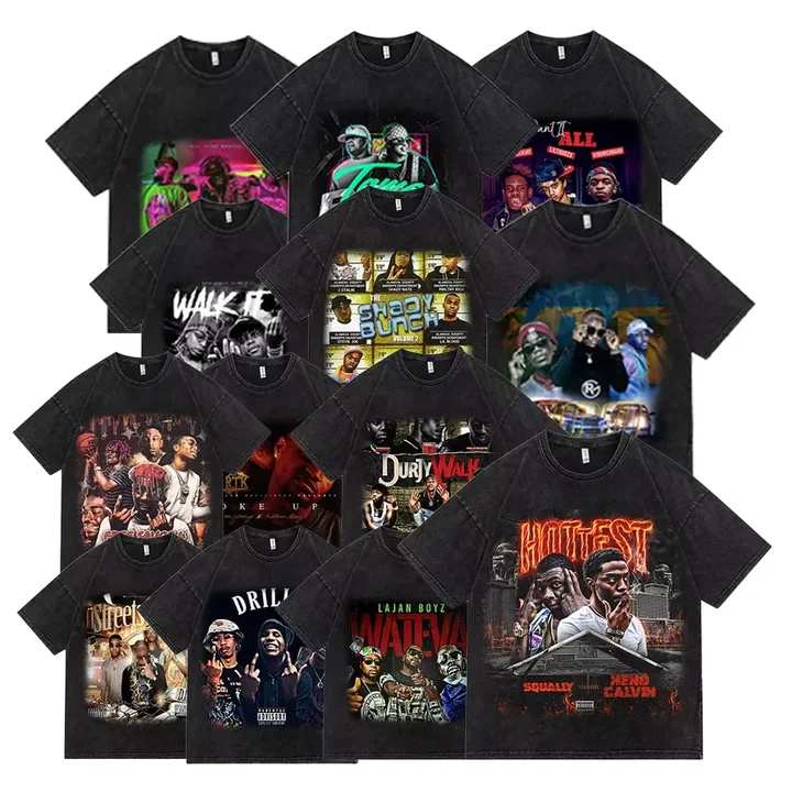 AI-MICH Oem 100% Cotton Mens Oversized Tshirt Dtg Print Tee Logo T-Shirt Heavyweight  Acid Washed Vintage Custom T Shirt