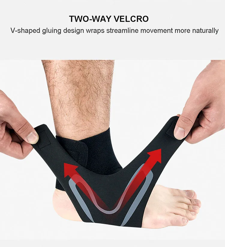 1PC Pressurized Bandage Ankle Support Ankle Brace Protector Foot Strap Elastic Belt Fitness Sports Gym Badminton Accessory