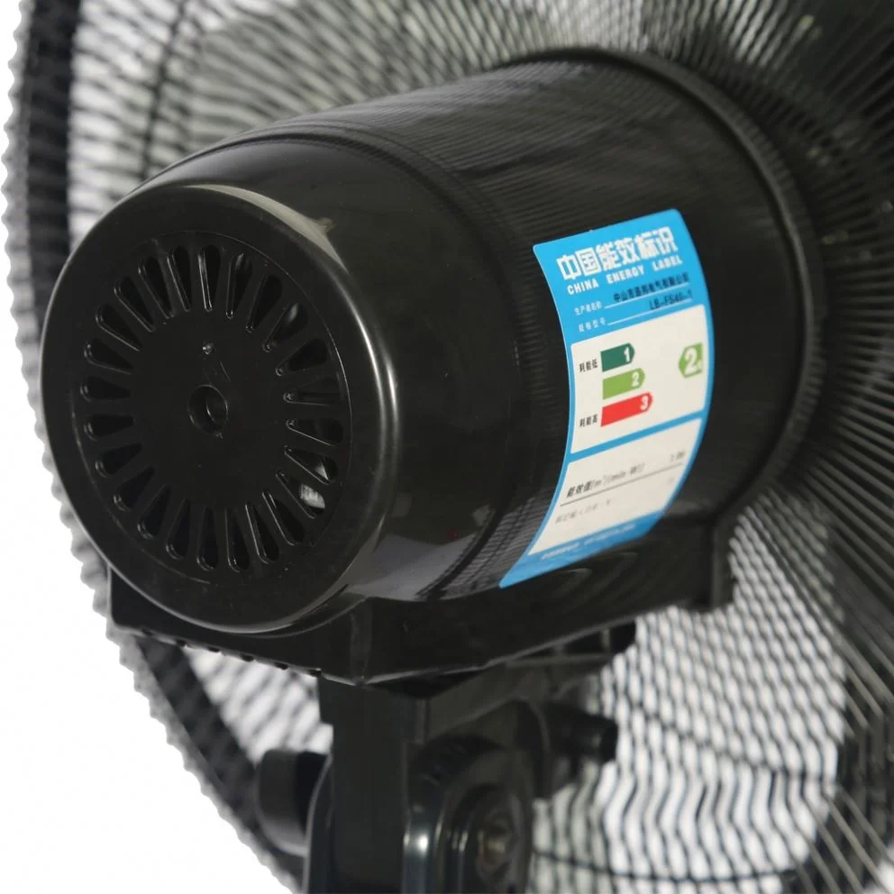 Modern design 220v ac plastic 5 blades home use remote control high speed smart pedestal electric 16 inch water spray stand fans