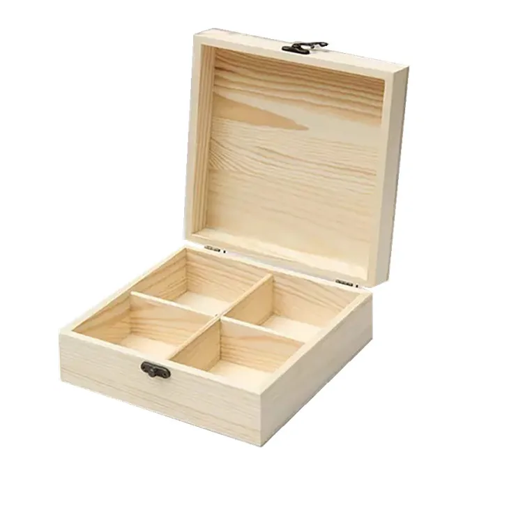 cheap customized wood original tea bag storage box moon cake packing box