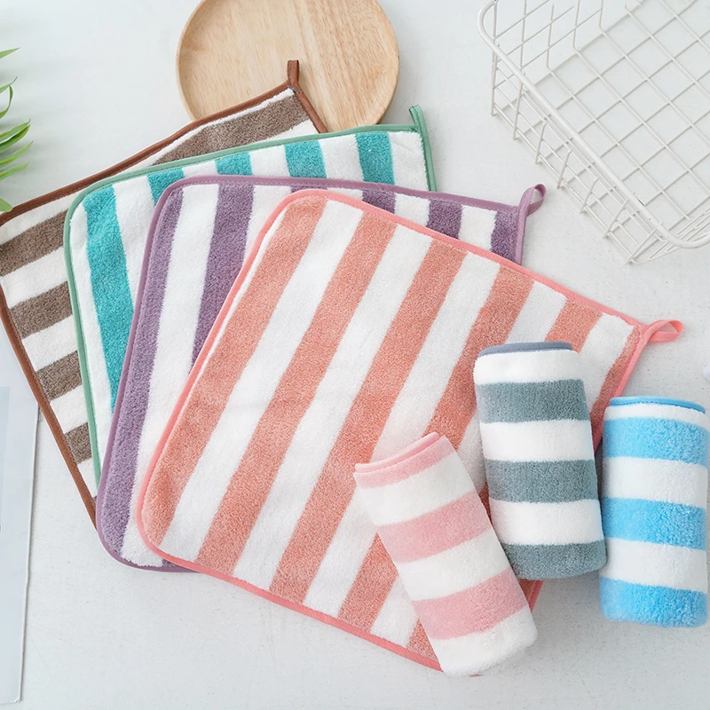 Wholesale price monogrammed initial shabby chic  warp knitted coral velvet towels high quality microfiber hand towels