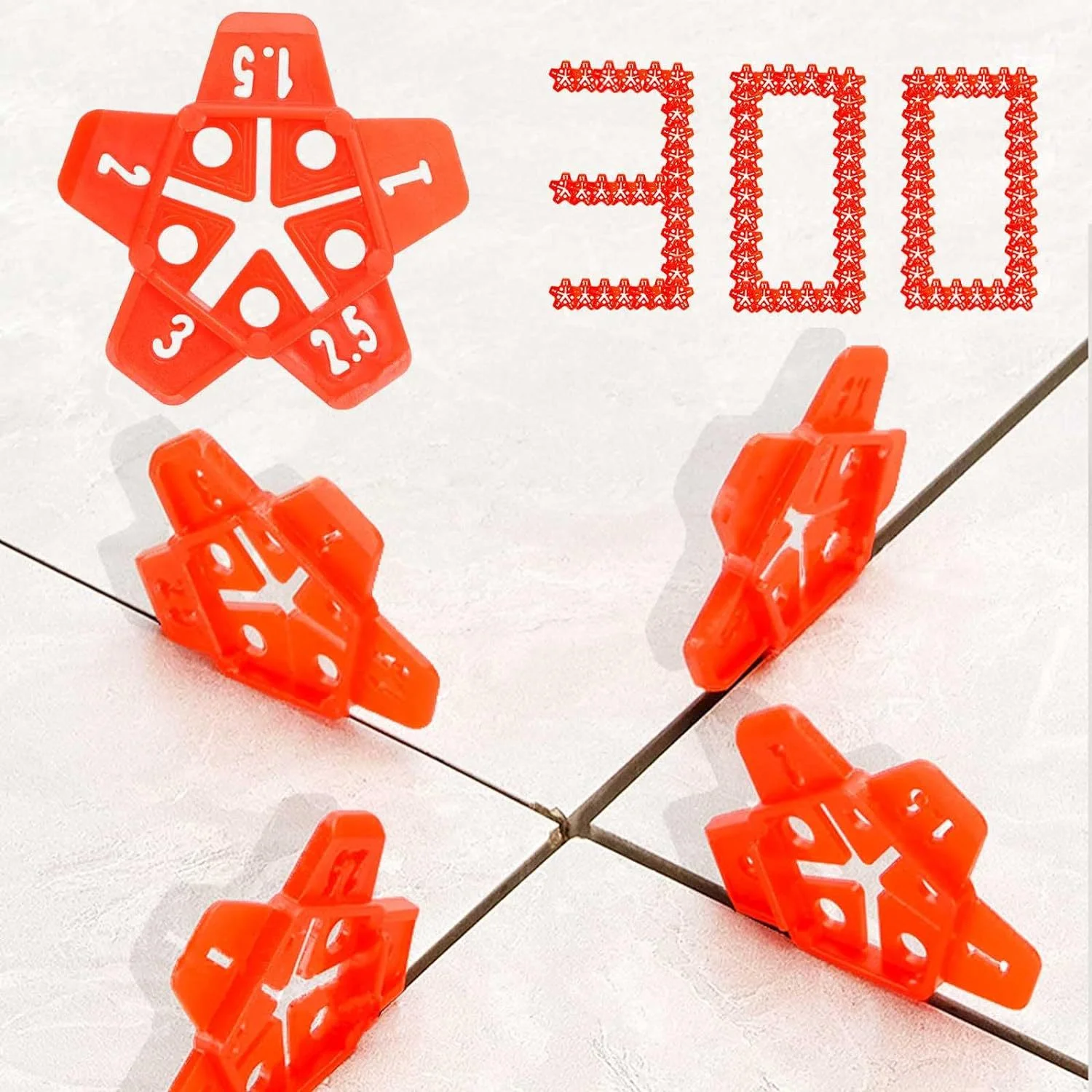 Modern Design PVC Ceramic Plastic Tile Spacers Reusable 1/1.5/2/2.5/3mm Leveling Clips Floor Tile Accessories