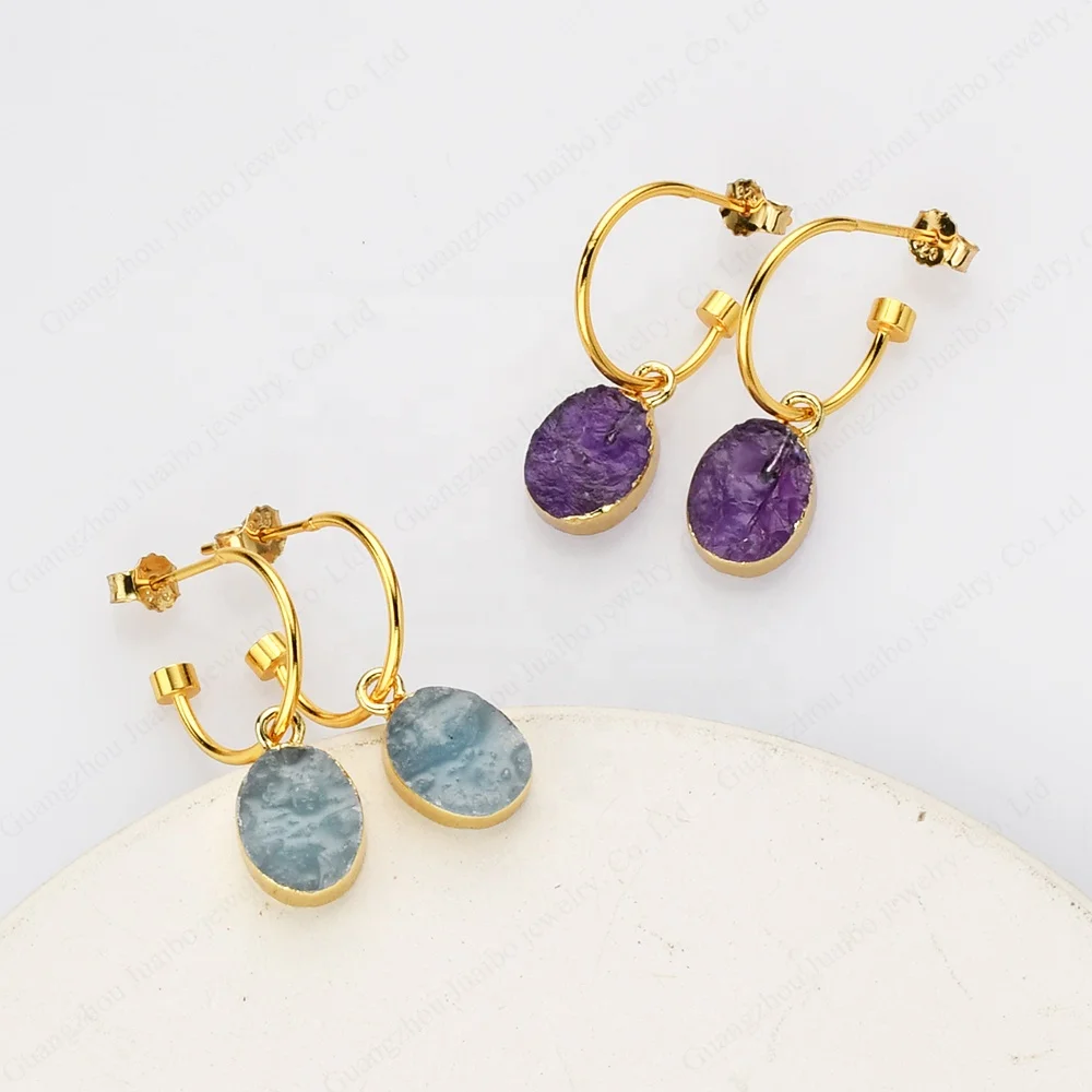 925 sterling silver raw crystal teacher earrings healing crystal gemstone mama new earrings 2023