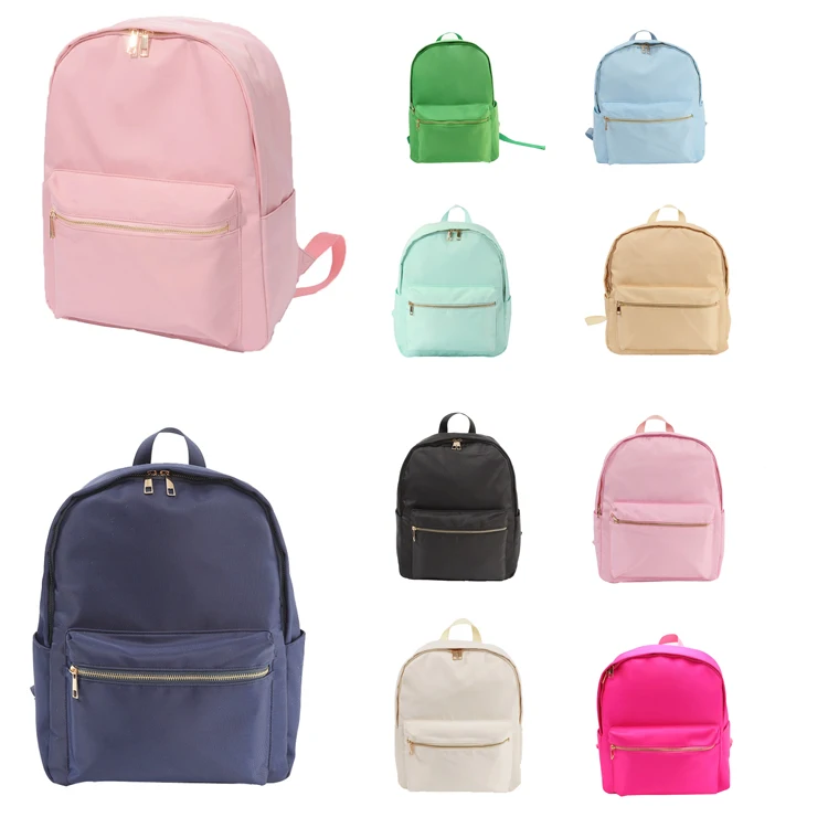 Keymay RTS Candy Color custom waterproof  Patches Personalized Backpacks Travel Outdoor Hiking School Bag Nylon Backpack Kids