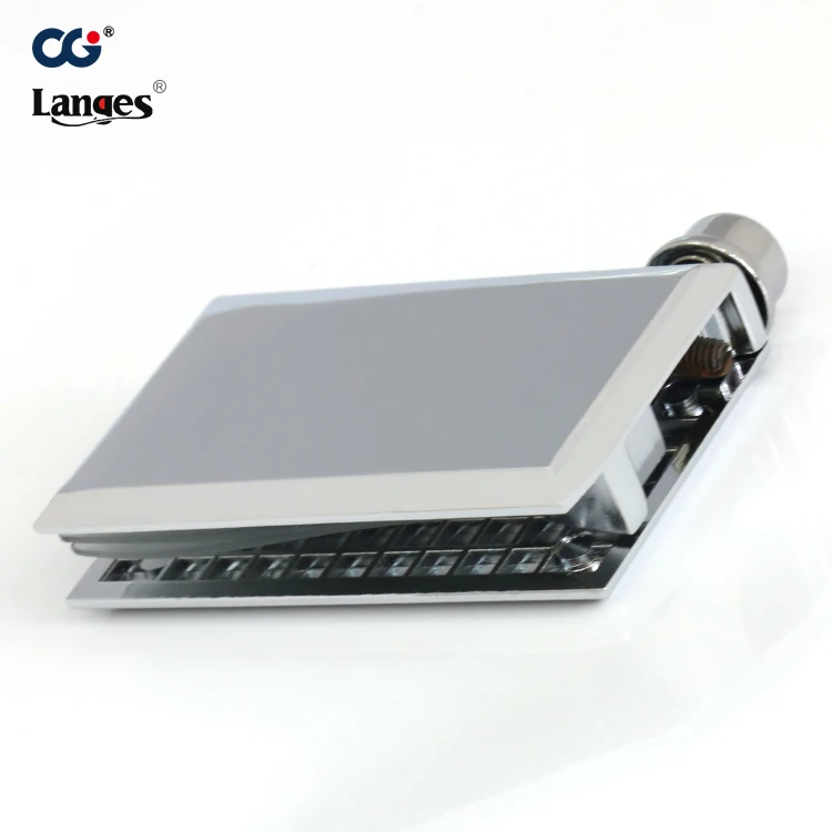 Chrome Furniture Hinges For Home Hardware Metal Zinc Alloy Cabinet pivot Hinge For Door 8mm Glass Acrylic