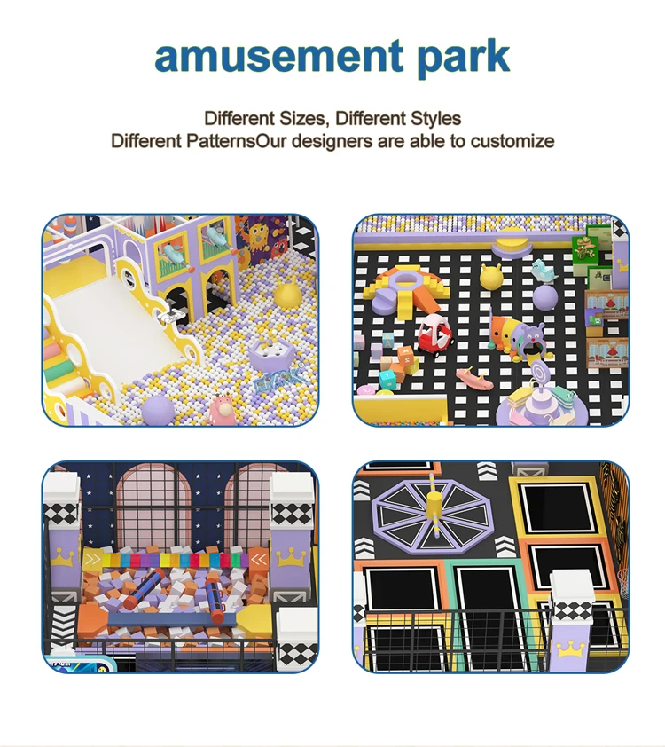 Customized Kids Indoor Playground Big Small Soft Play Center Equipment Indoor Maze With Trampoline Slides Ball Pit For Children
