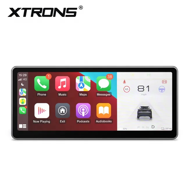 XTRONS 8.9 inch touch screen Linux OS  Instrument Cluster car video with gps navigation for tesla model 3 Y