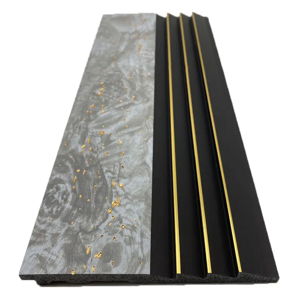 Длительный легкий вес водонепроницаемый древесный уголь жалюзи PS стеновая панель для моделирования