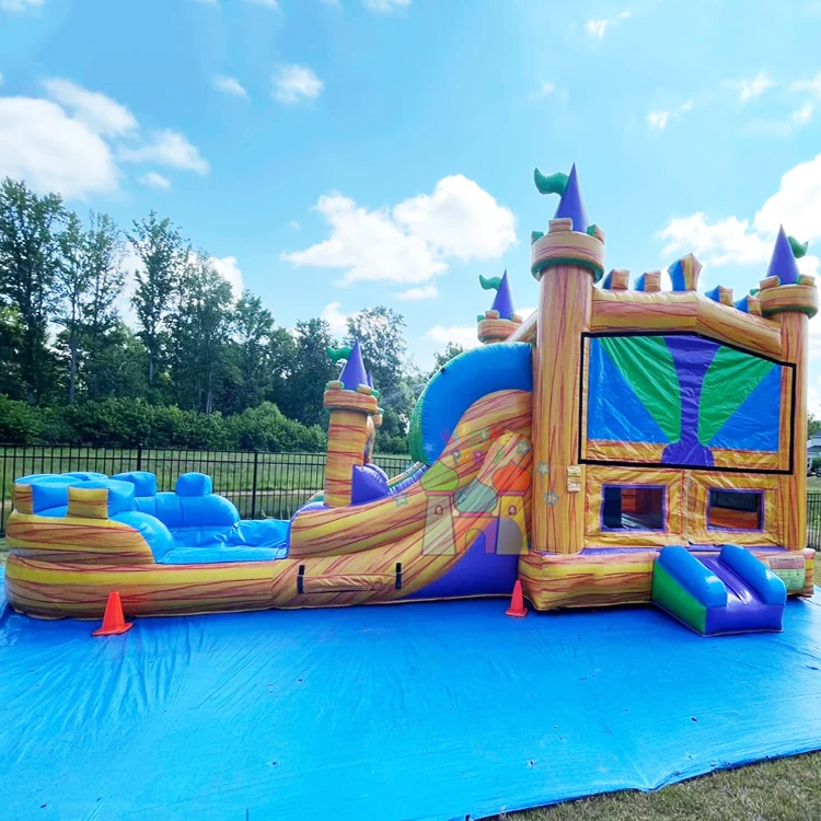 Party air bouncer inflatable trampoline commercial kids bouncing castle bounce house for adults water slide