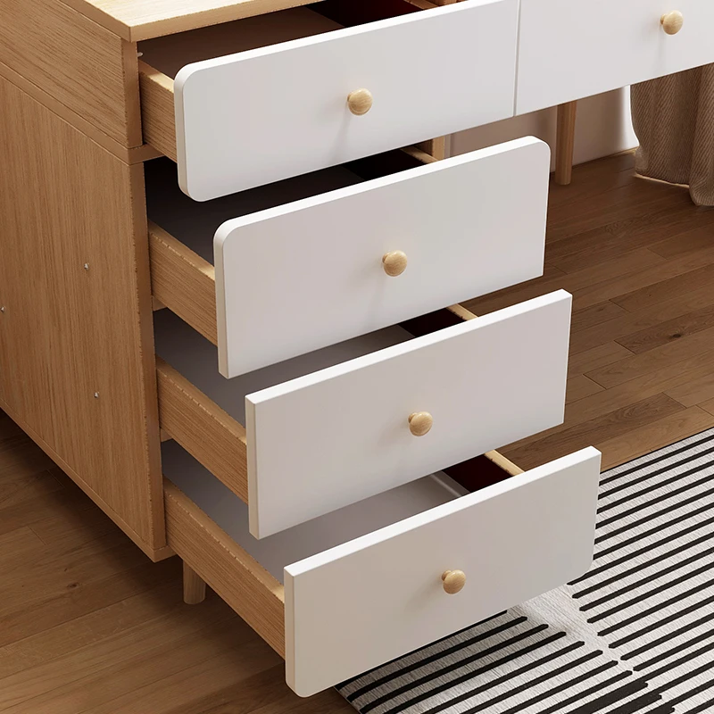 new design home makeup vanity round mirror led dressing table fashion chest dresser for bed room