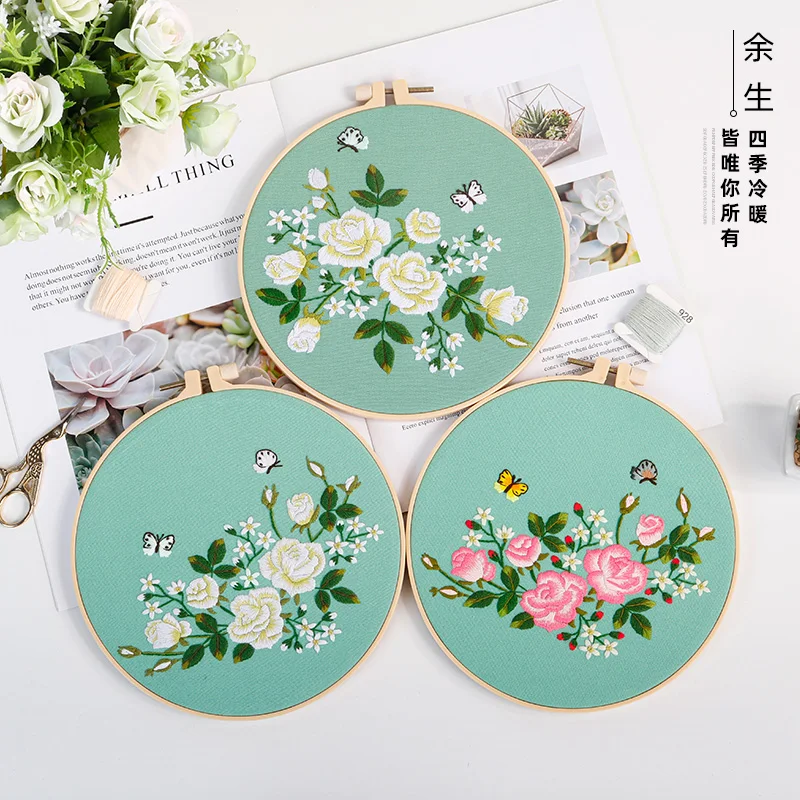 DIY cross stitch kits chinese Handmade Sewing Embroidery Kit for Adults Folk Flower Embroidery Kits