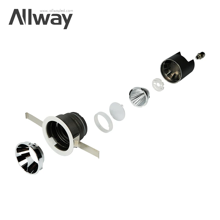Allway SKD New Style Anti Glare Dimming Fitting Ceiling Recessed 7 12 20 Watt Led Downl Lamp Housing