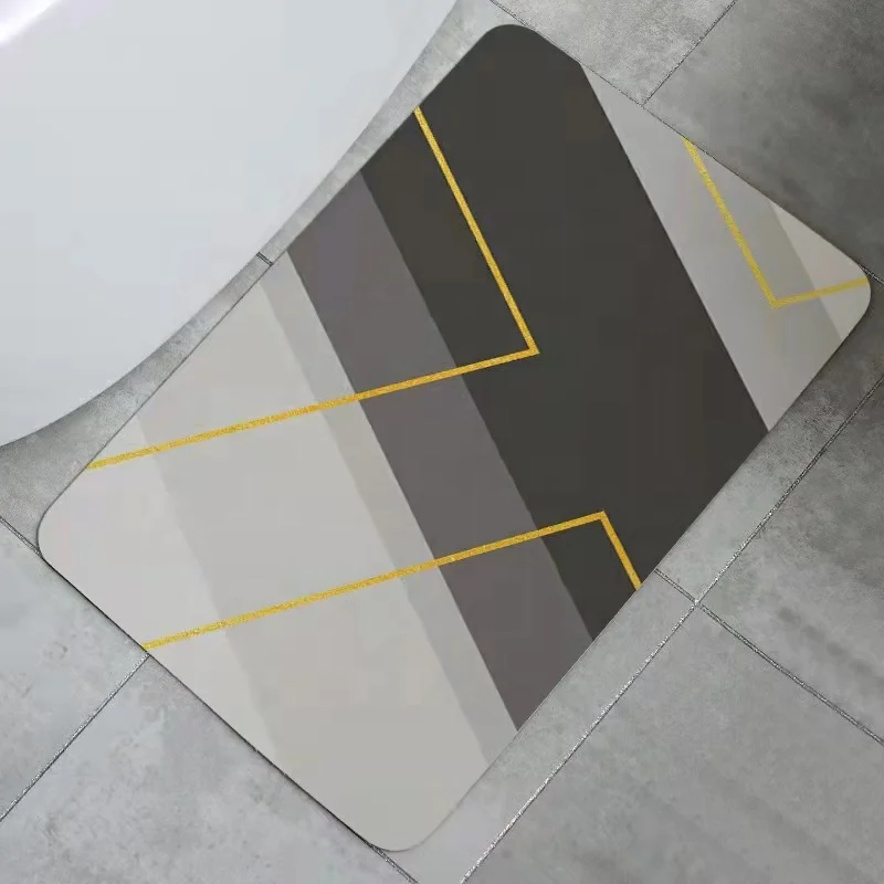 2024 Custom Soft Non-slip Cartoon Stone Round Toilet Halloween Mat Carpets Modern Bath Mats