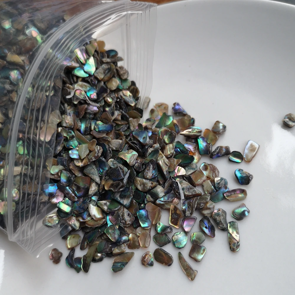 
XUNBEI Natural Crushed Abalone Shell Mother of Pearl shell DIY abalone shell pieces 