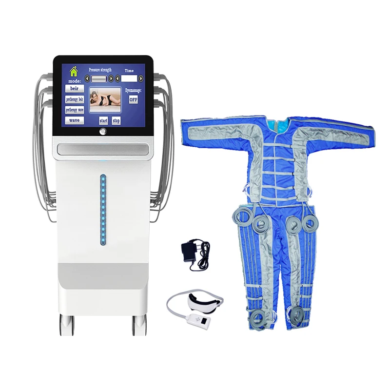high quality 3 in 1 air compression pressotherapy Body Slimming massage machine 24 airbags full body lymphatic drainage