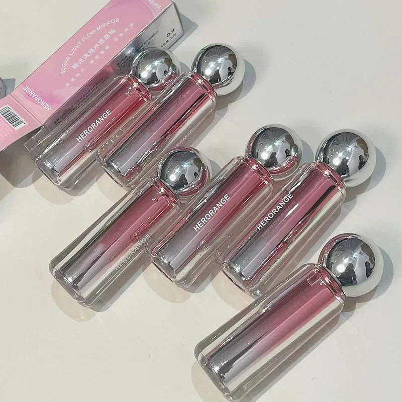 HERORAN Sugar Light Flow Mirror Water Sensitive Lip Gloss Moisturizing Cruelty-Free Vegan Hydrating Non-Stick Lip Lacquer