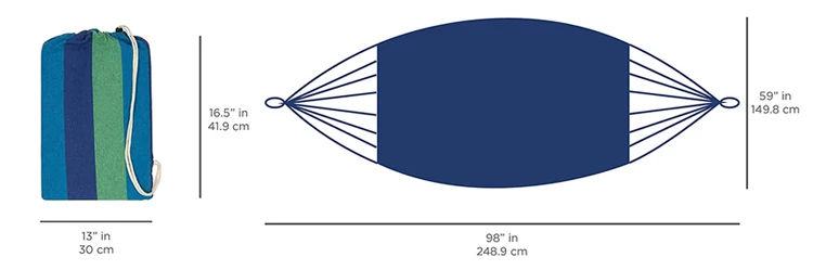 World Sourcing Cotton Camping Double Hammock