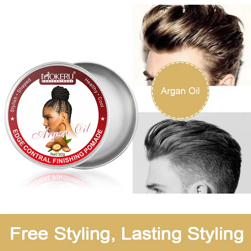 Mokeru private label strong hold edge control gel hair styling wax for women