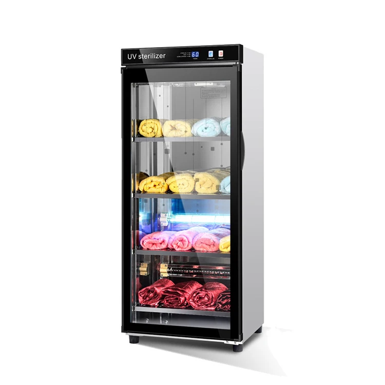 Commercial Ozone Towel Steamer Cabinet 128L Electric Uv Disinfecting Cabinets Hot Towel Warmer Cabinet Box