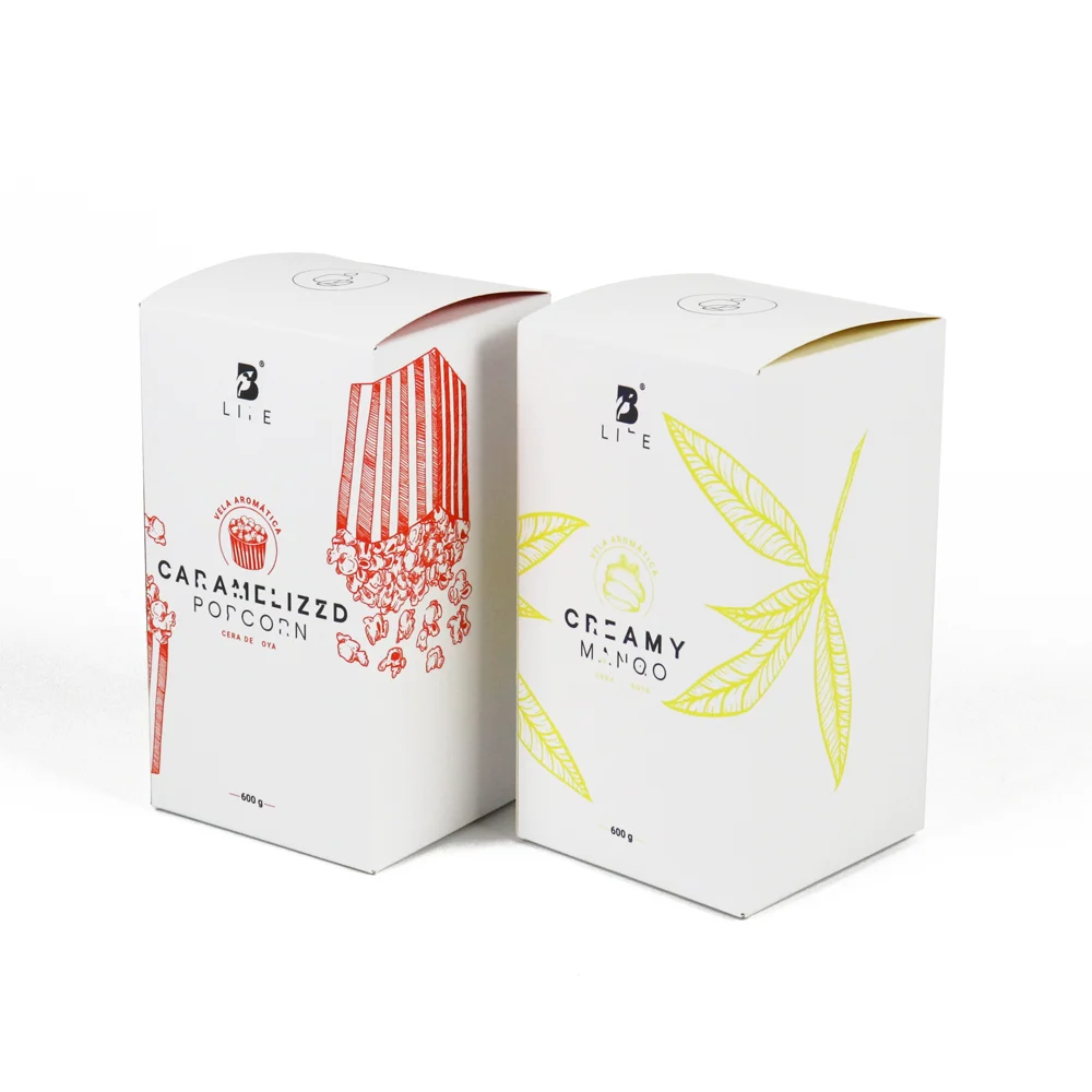 custom biodegradable eye cream packaging box essential oil white cardboard small rectangular beauty cosmetic folding paper box