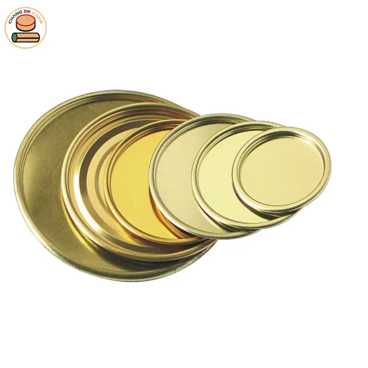 ID65mm 211# Gold Silver Iron Round Can Cover Bottom Caps Tin Lids Tinplate for Paper