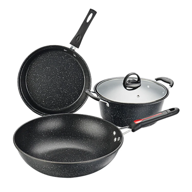 2022 New Design copper non stick cooking pot and pan set with SS Aluminum Copper Cookware Set