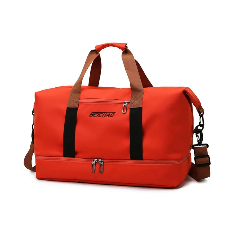 Новинка 2022 дорожные сумки на плечо однотонная Спортивная дорожная настраиваемая спортивная сумка с мокрым