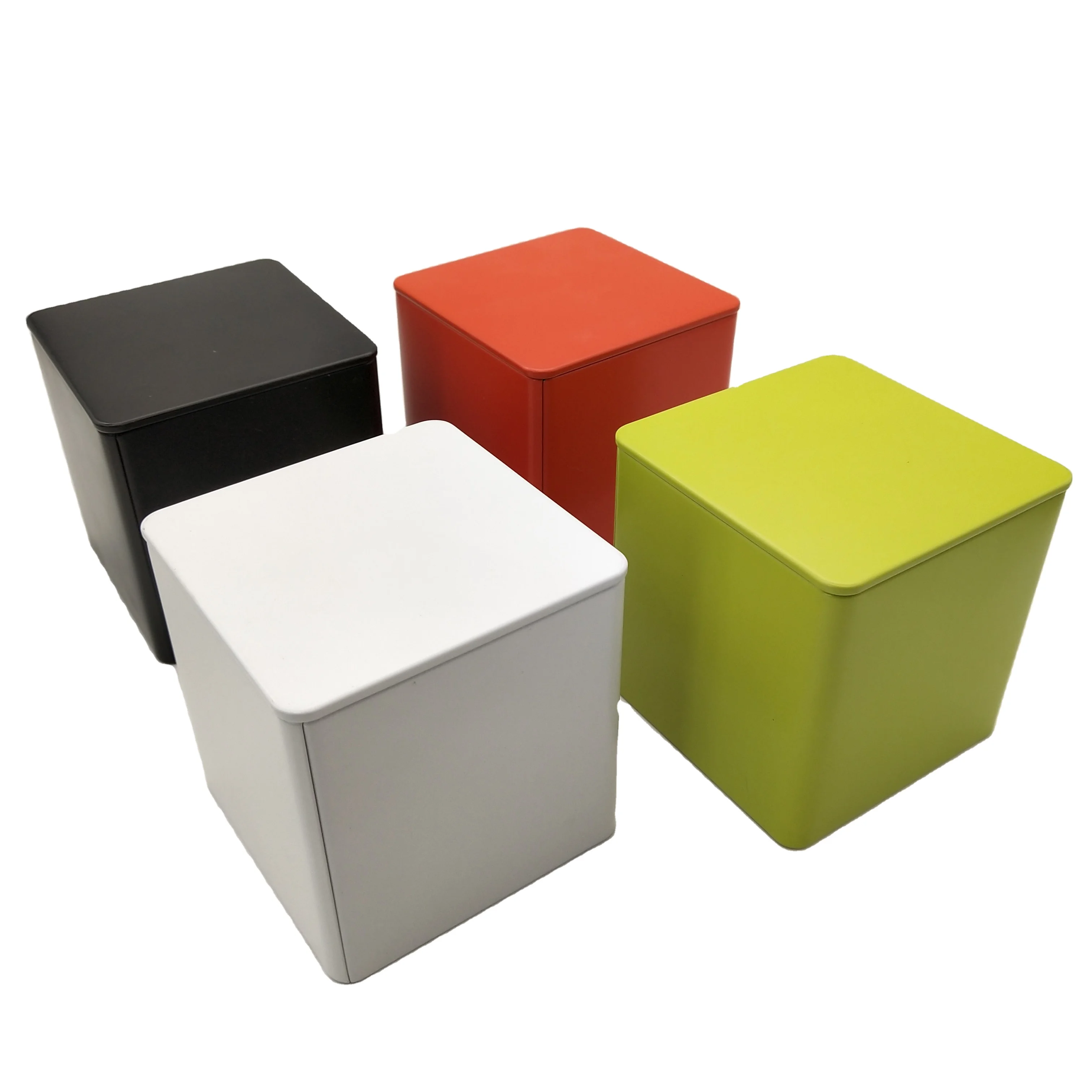 Square paint cans tea coffee tin box gift packaging  box candy box CMYK pantone personalized custom color logo