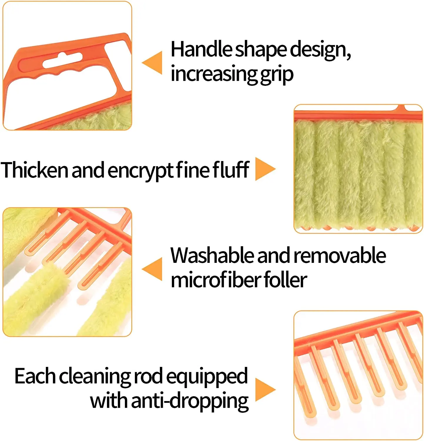 2023 Factory Supply Auto Air Conditioning Air Outlet Gap Sanitary Dust Removal Washable 7 Tooth Shutter Cleaning Brush