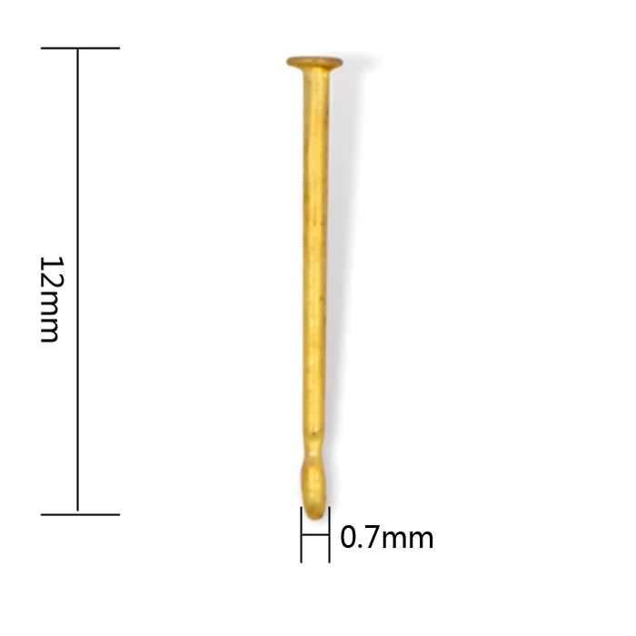Wholesale Gold Plated Earring Findings 12MM Earring Posts Wire