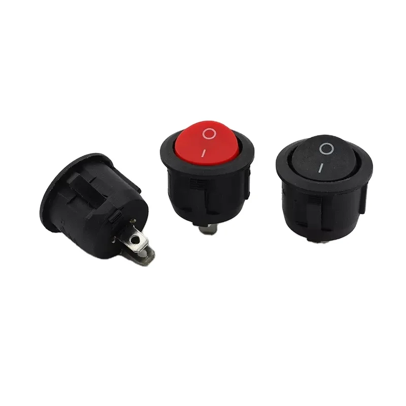 KCD1 round rocker switch 2 pin on off rocker switch without light 6A 250V