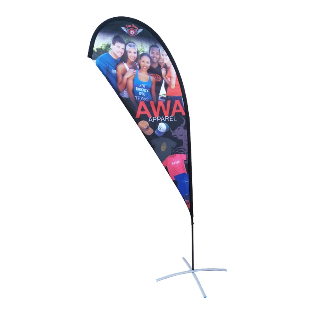 New 2023 High Quality Custom Printed Sail Beach Teardrop Feather Flags Banner Exhibition Business Show Banner