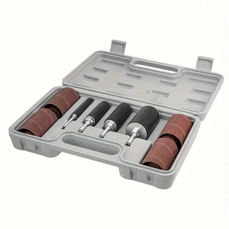 Customizable OBM #80/#120 Sanding Drum with Case Paper/Cloth Abrasive Belts for Engraving & Polishing Resin Bonded Rotary Tool