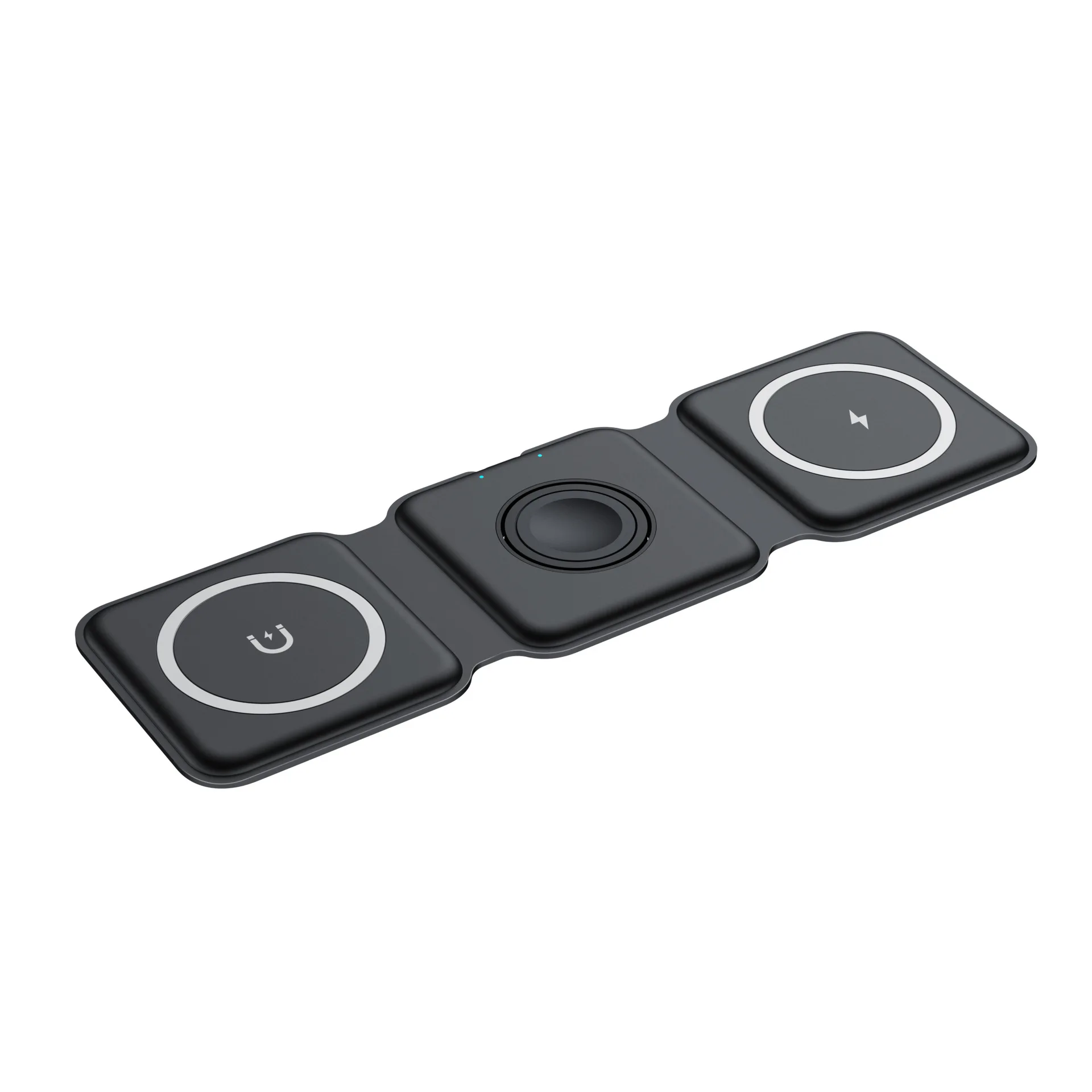 3 In 1 Folding Magnetic Wireless Charger 15w Fast Charging pad Stand Portable for Samsung Huawei for iPhone for Apple Watch