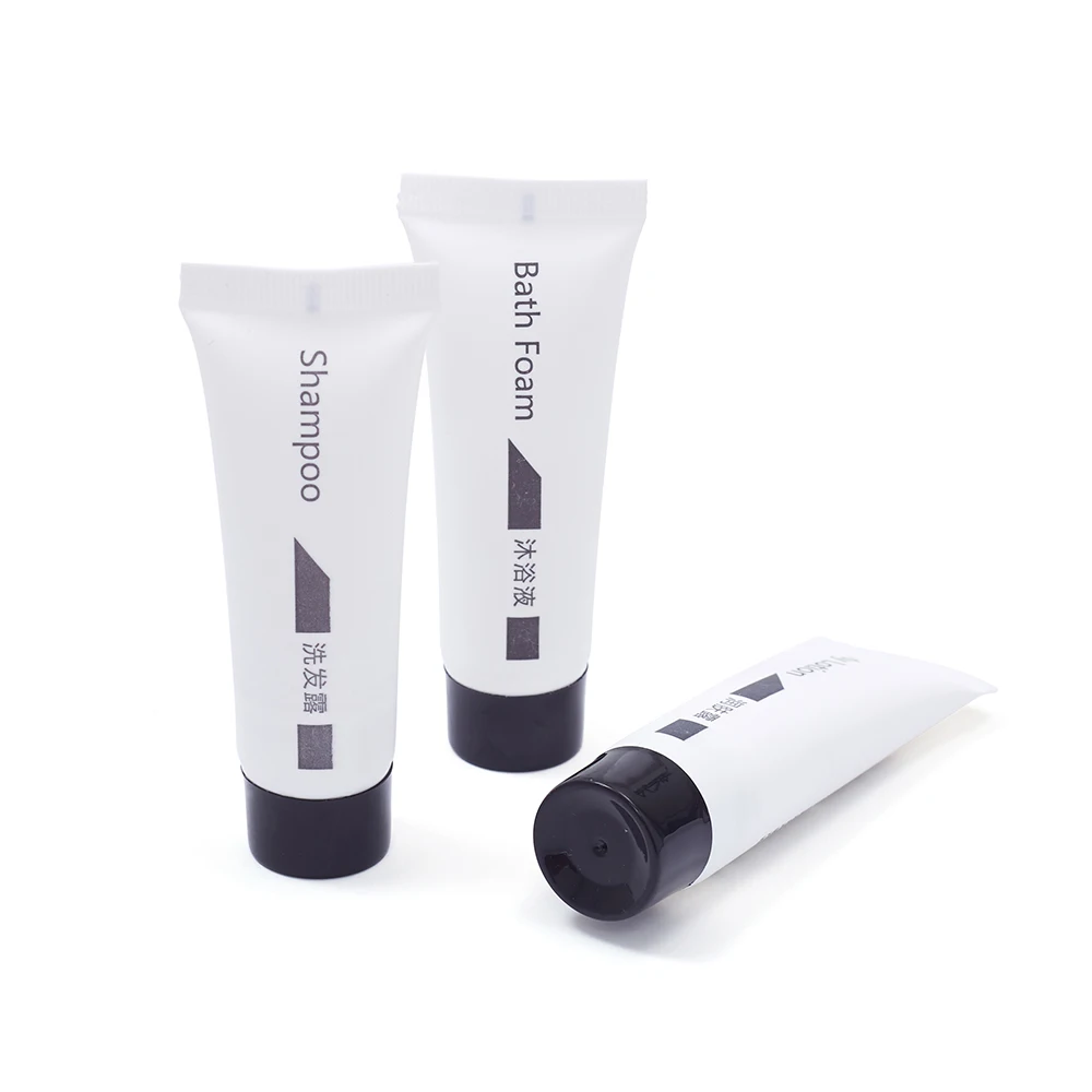 5 Stars Hotel Disposable Bathroom Toiletries Kit Plastic Tube Shampoo Hotel Supplies Amenities Shower Gel