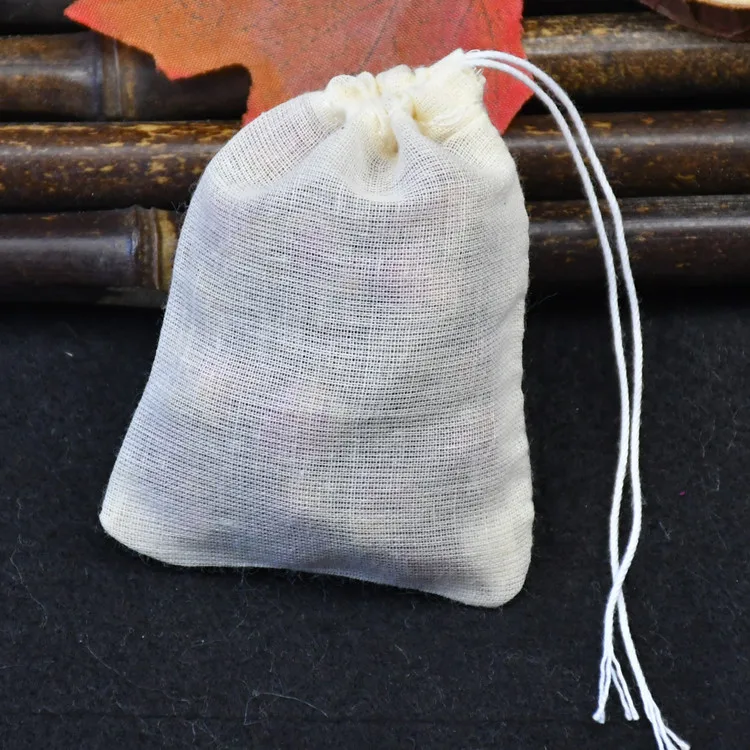 Многоразовые хлопковые сетчатые продуктовые сумки на шнурке, муслиновые сумки на заказ