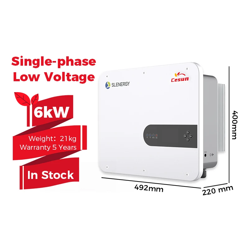 Ningbo склад SLENERGY 6 кВт гибридный двойной mppt солнечный инвертор 1 фаза Wi-Fi SL6KLV-W кВА 5 включенный вне сети Гибридный