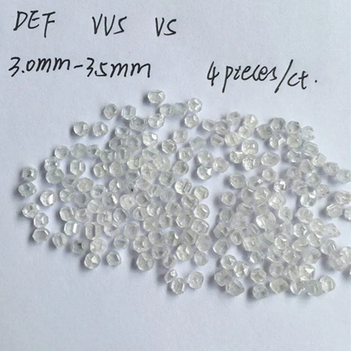 
6 шт. один карат HPHT грубый бриллиант белый синтетический 