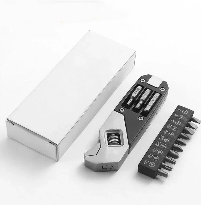 Multi Function Stainless Steel Outdoor Hiking Bicycle Fixed 13 Bits Knife DIY Hand Wrench Tools