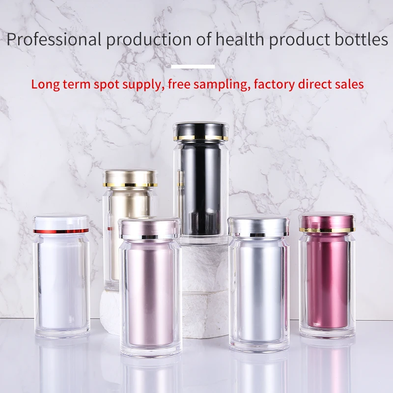 120 ML Black Customizable  Black Plastic PET Jars In Stock Candy Jar Solution