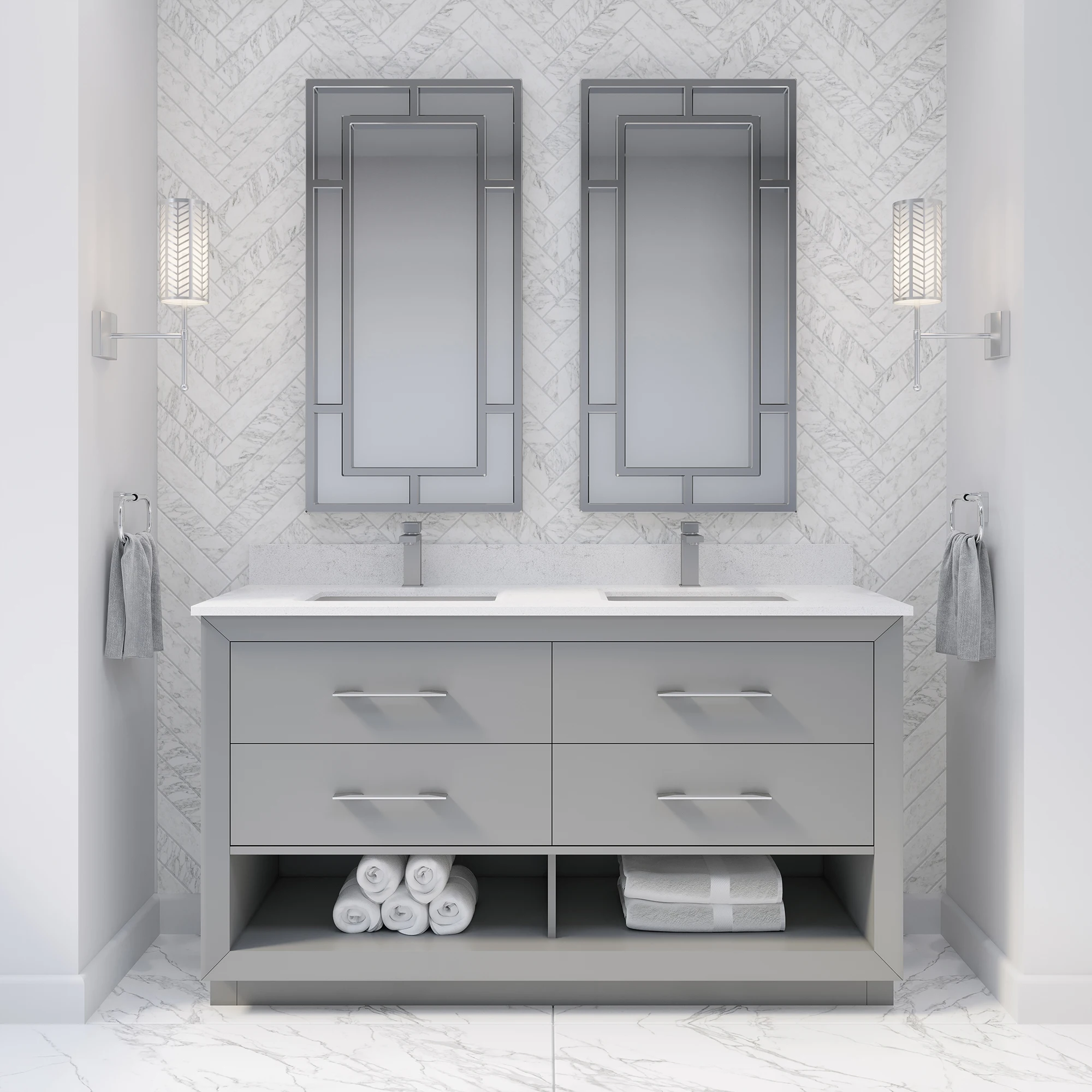 free standing solid wood double bowl bathroom vanity cabinet furniture