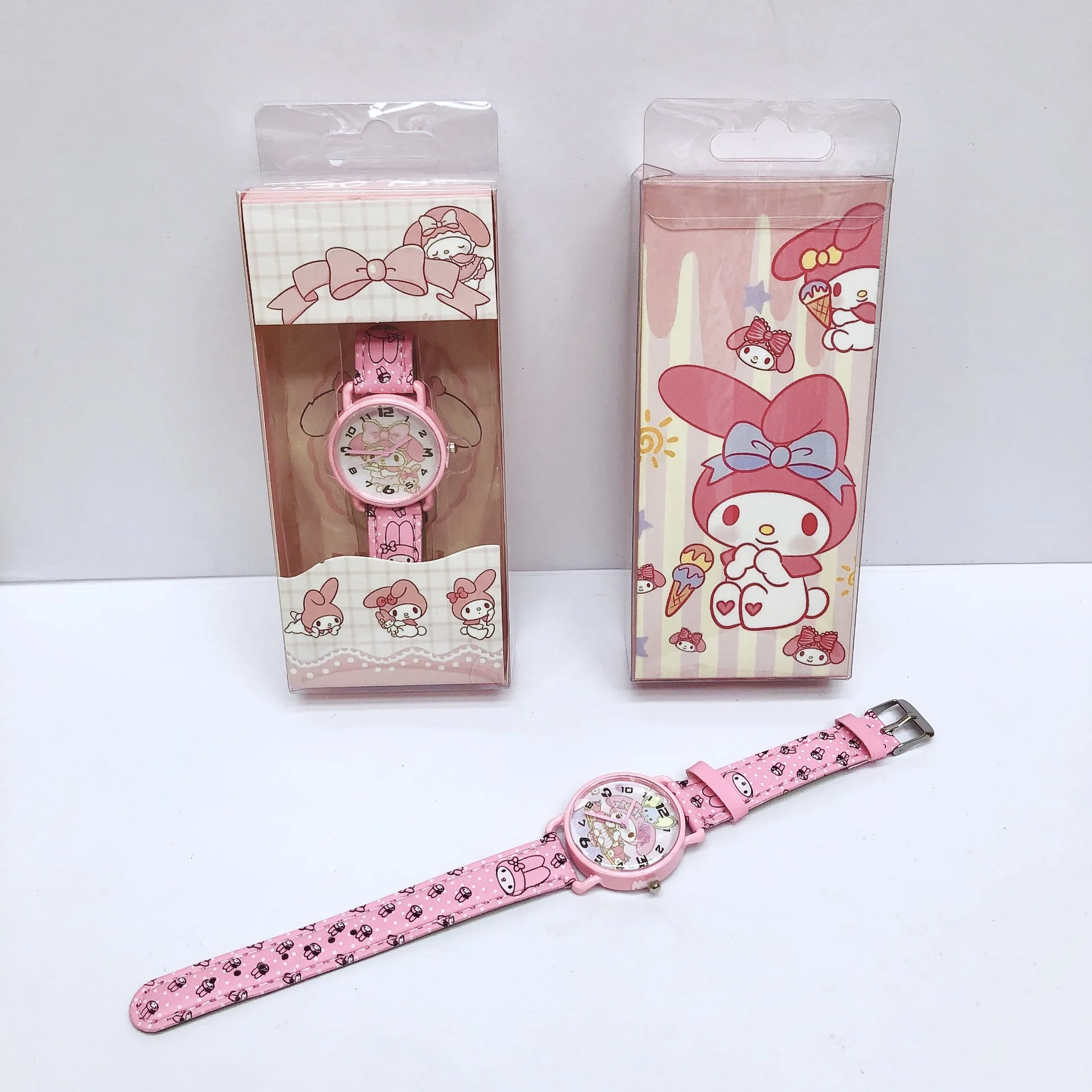 HL New gifts  kids watch kawaii anime  ro mi  led  Girls Gift toy Electronic Watch New gift box Toy  Flashing light noctilucent