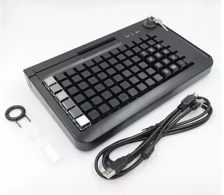 POS терминал кассовый аппарат 78 клавиш полностью программируемая usb pos клавиатура