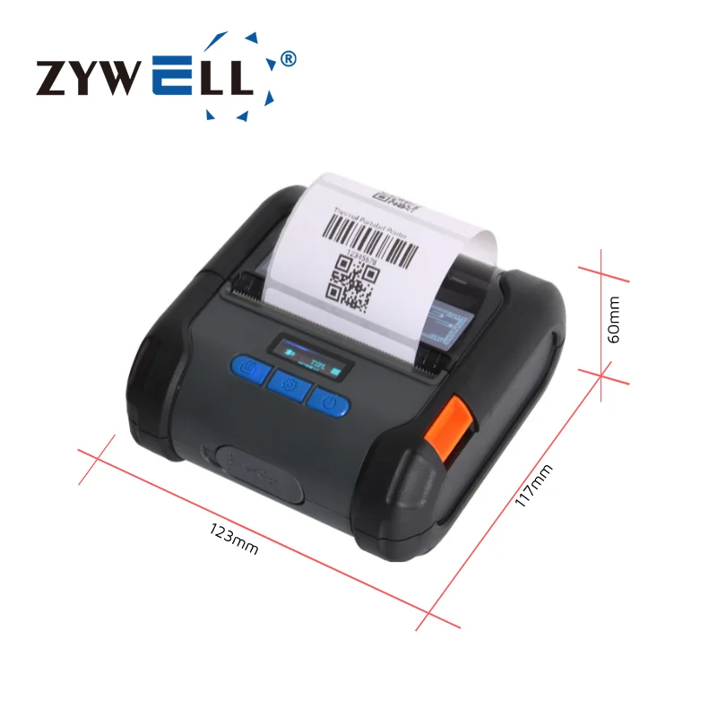 POS system mini label receipt printer impresora de etiquetas inkless barcode sticker printer
