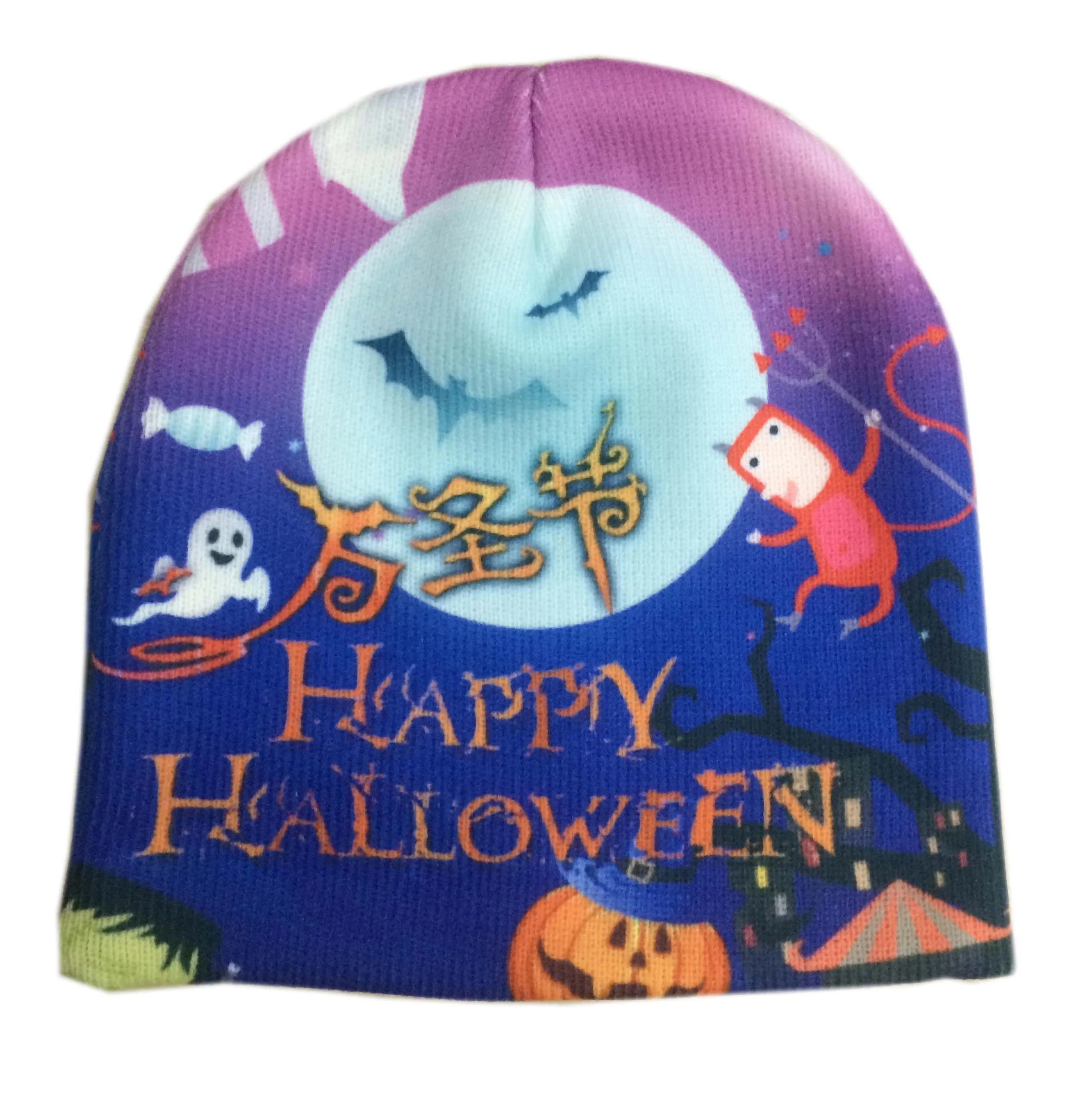 Custom Design Panda Sublimated Print Beanie Winter Knitted Hat