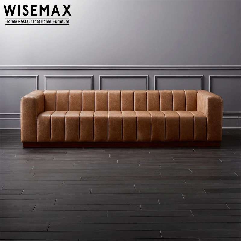 WISEMAX FURNITURE Luxury Double Seat Commercial Furniture Couch Restaurant Cafe Set Microfiber Leather Sofa for Hotel Home